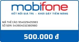 Hình card thẻ mobifone 500.000 vnđ