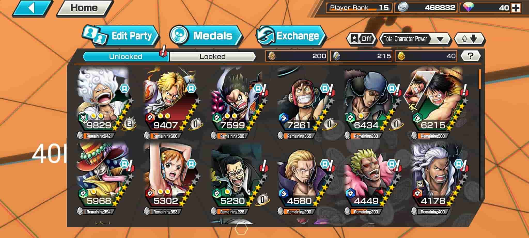 Hình tài khoản One Piece Bounty Rush