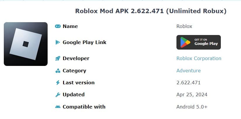 Roblox Mod APK 2.622.471
