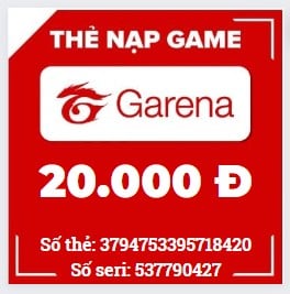 Share Ảnh Mã Thẻ Garena 20K Free Mới Nhất