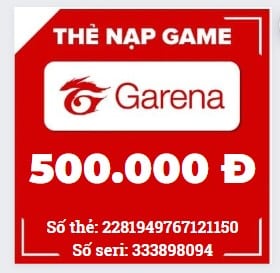 Share Hình Ảnh Thẻ Garena 500K Chưa Nạp