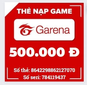 Share Hình Ảnh Thẻ Garena 500K Free