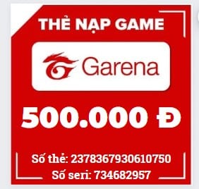 Share Về Ảnh Thẻ Garena 500K Chưa Nạp