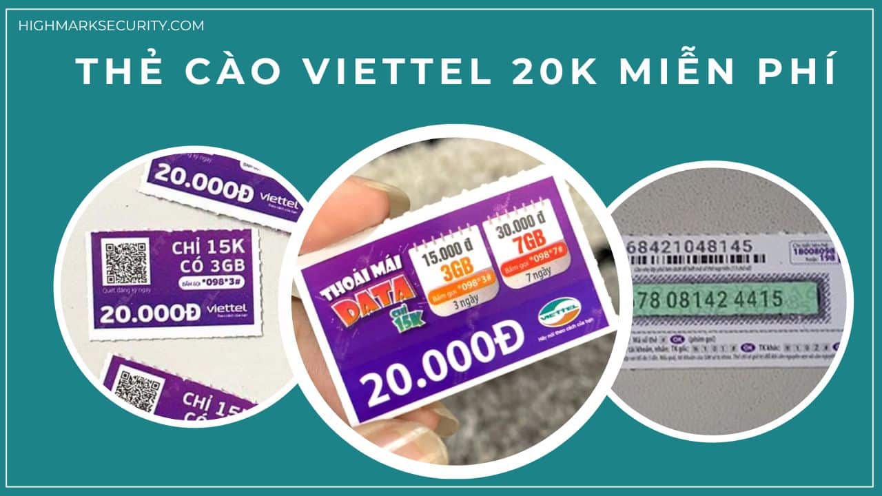 Thẻ Cào Viettel 20K Mới