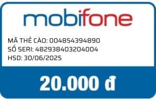 Thẻ cào mobifone 20.000 đ