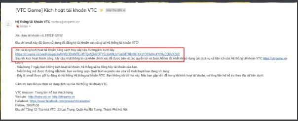 Xác thực tại mail