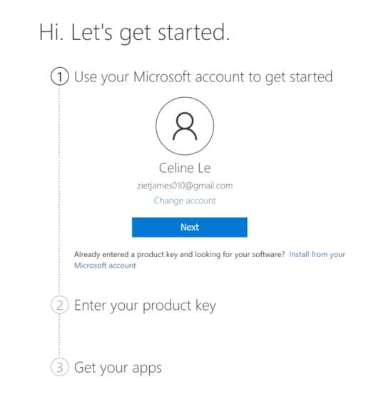 Đăng nhập tài khoản Microsoft của bạn