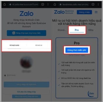 Đăng nhập tài khoản Zalo với số điện thoại và mật khẩu