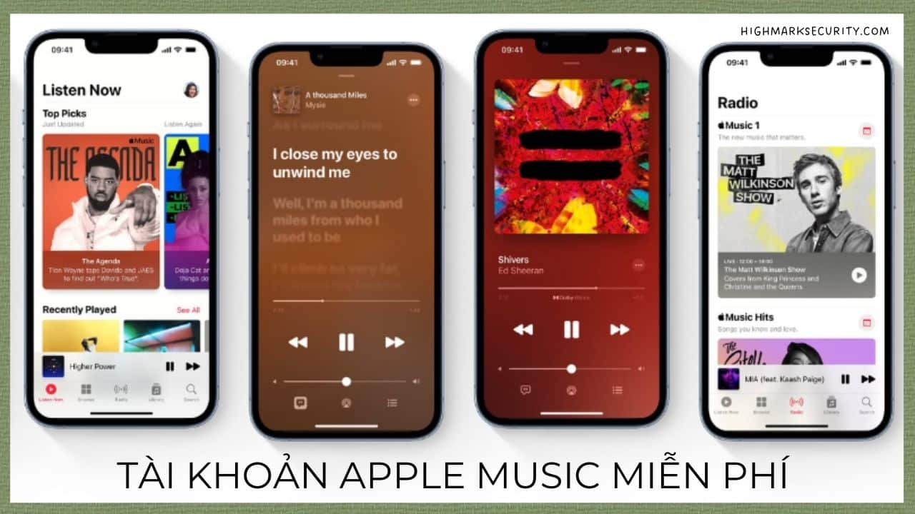 Tài khoản Apple Music miễn phí