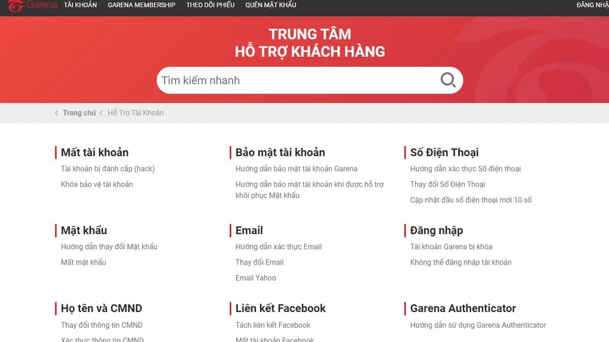 Liên hệ trung tâm hỗ trợ khách hàng