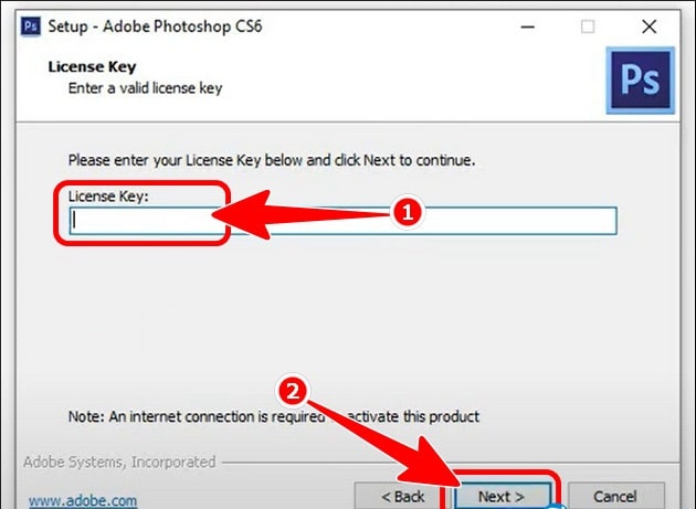 Nhập Mã Key Photoshop CS6